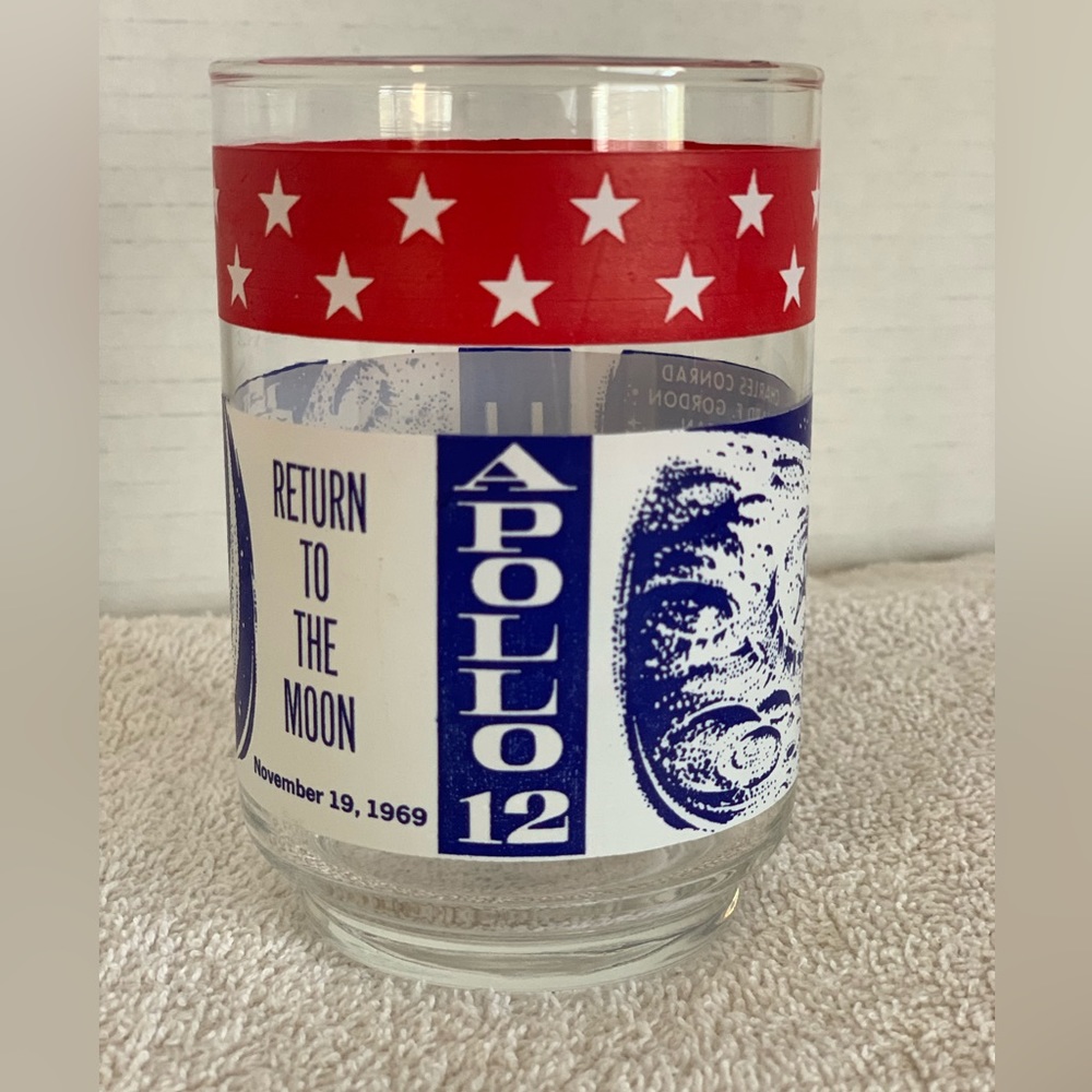 Vintage Libbey Apollo 12 Return to the Moon 11/19/69 Collectible Drinking Glass